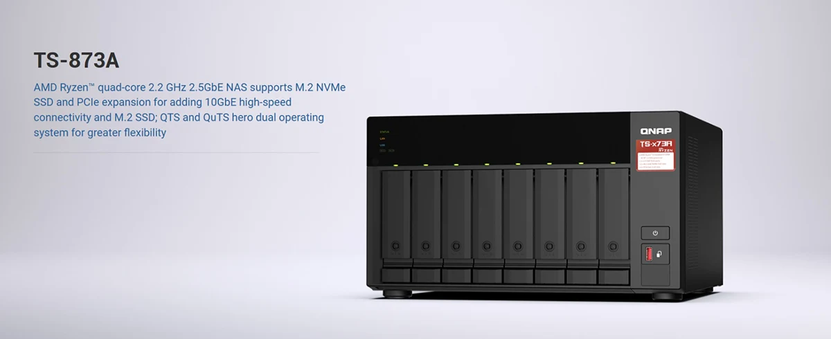 QNAP TS-873A-8G 8 Bay Tower Desktop NAS Storage